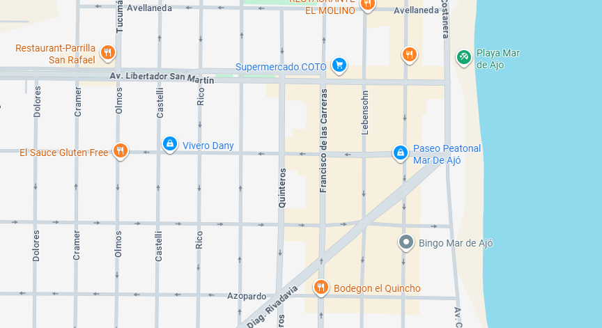 Vista de calle de Amor Propio en Mar de Ajó